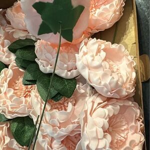 Foam pink faux flower stems